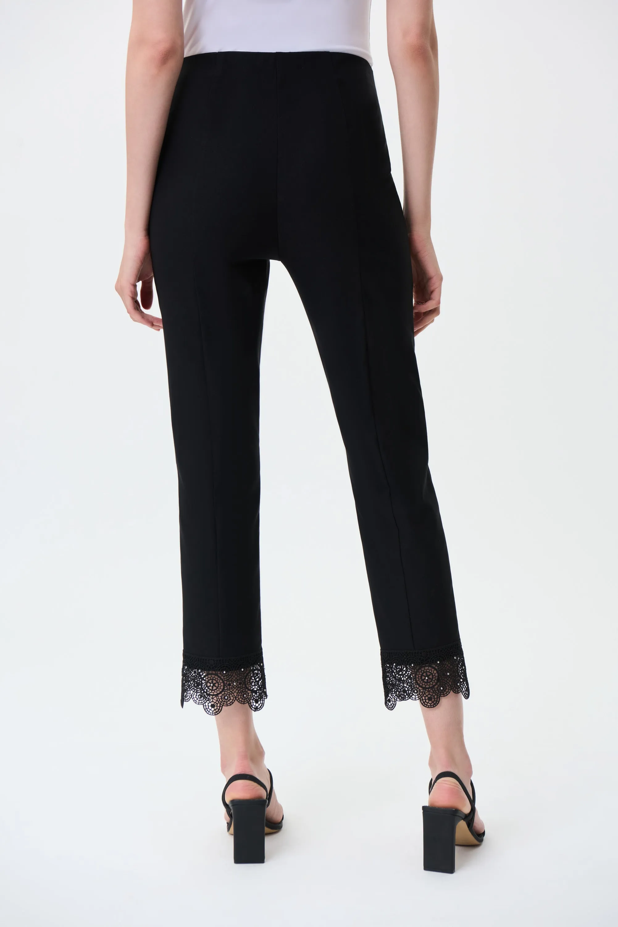Slacks w Lace Cuff & Rhinestone