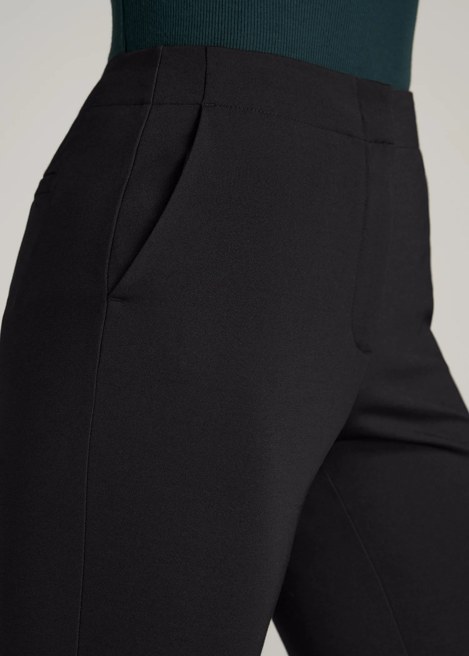 SLIM-Fit Dress Pants for Tall Women in Black