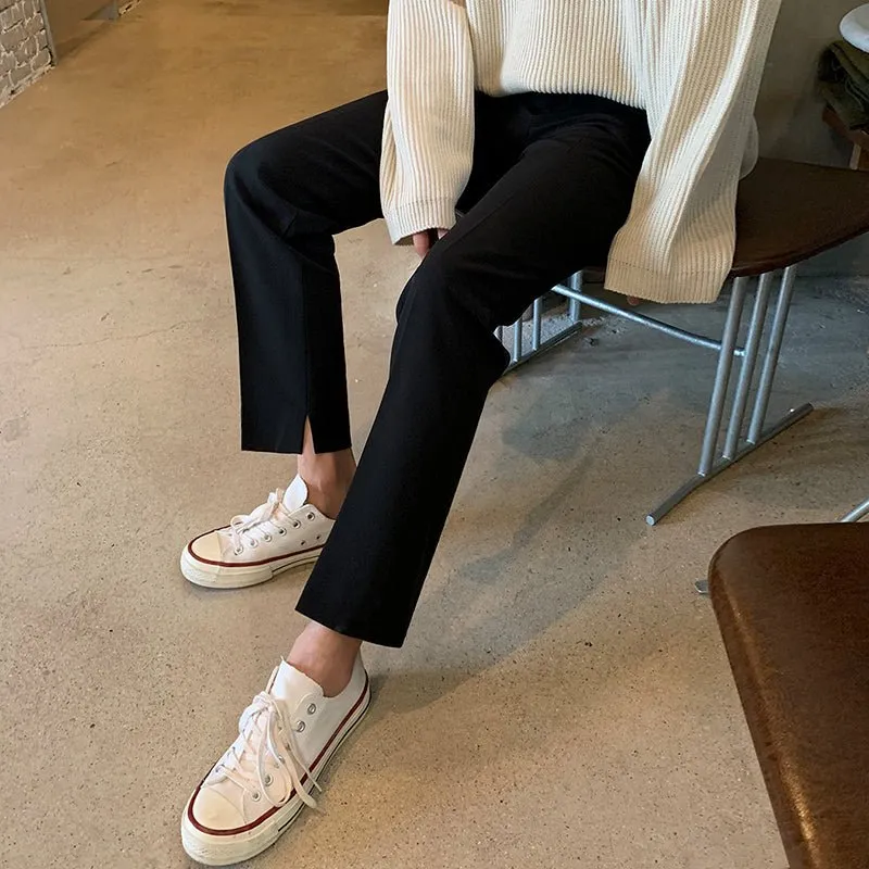 Straight slim slacks or1899