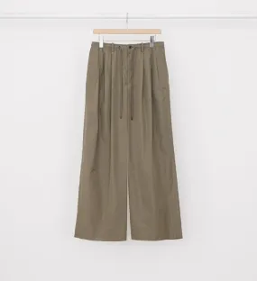 TRIPLE PLEATED EASY TROUSERS SAGE GREEN