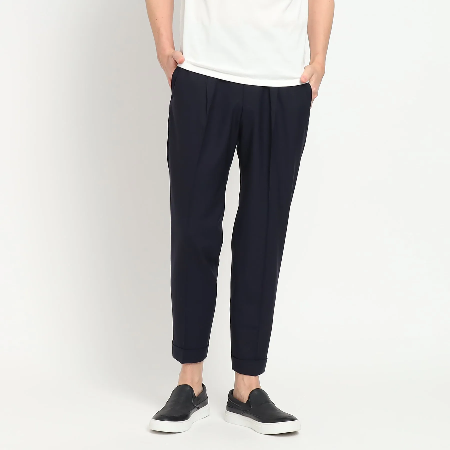 Tropical Easy Trousers Color: Navy