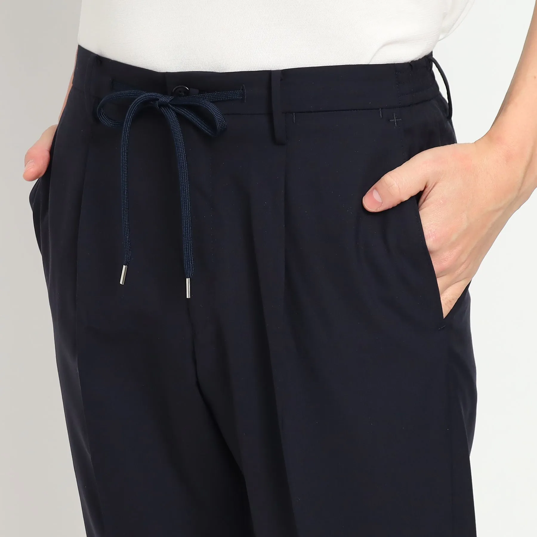 Tropical Easy Trousers Color: Navy