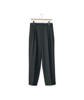 TWO TUCK EASY TROUSERS "BLACK"