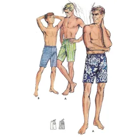 Vintage 1960s Pattern – Men’s or Boy’s Shorts - Waist 32"  34"  36" (81.3cm  86.4cm  91.4cm)