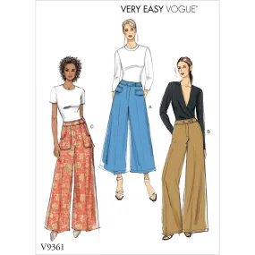 Vogue Pattern V9361 Misses' / Misses' Petite Pants
