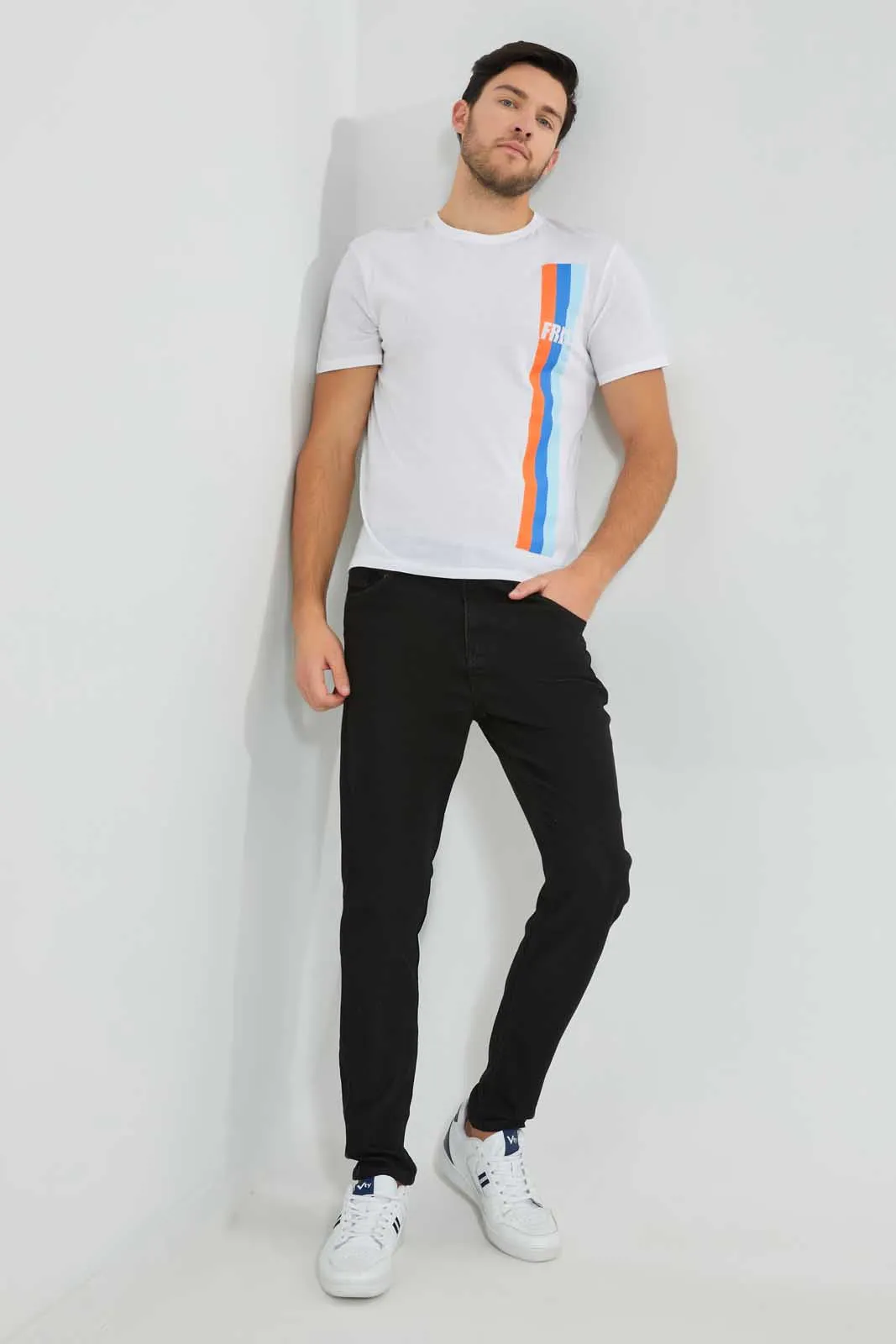 White Graphic Print T-Shirts