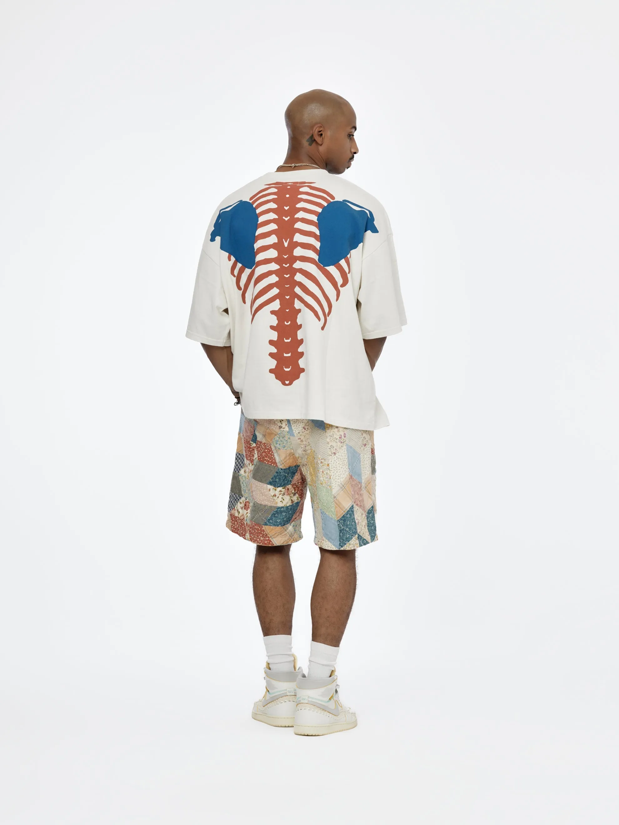 Yabane Quilt Patchwork Easy Shorts (Ecru)